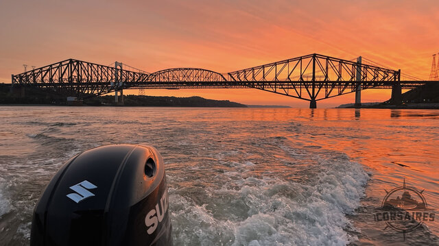 Coucher de soleil et les ponts&nbsp;&nbsp;&nbsp;&copy; Catherine Paquet