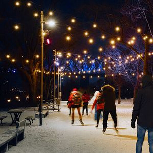 Sentier patineurs soir&nbsp;&nbsp;&nbsp;&copy; M.Baril-Tessier
