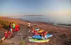 Kayak sur la plage et coucher soleil,IDM&nbsp;&nbsp;&nbsp;&copy; Éric Marchand