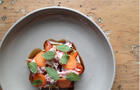 Restaurant Candide - Crabe, carotte et marjolaine&nbsp;&nbsp;&nbsp;&copy; J.Winter Russell
