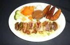 Brochette de poulet&nbsp;&nbsp;&nbsp;&copy; Hôtel-Motel et restaurant Le Coronet