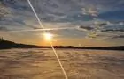 Coucher de soleil en hiver&nbsp;&nbsp;&nbsp;&copy; Pourvoirie du lac Faillon