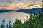 La vue des plateformes du camping panoramique