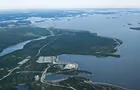 Vue aérienne de l'aménagement Robert-Bourassa&nbsp;&nbsp;&nbsp;&copy; Hydro-Québec