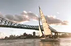 Navigation sous le pont Jacques-Cartier&nbsp;&nbsp;&nbsp;&copy; V.Garon
