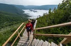 Cooperative de Mont Saint-Pierre_Gaspesie_Escaliers_MoiseMarcouxChabot&nbsp;&nbsp;&nbsp;&copy; Coopérative de solidarité de Mont Saint-Pierre