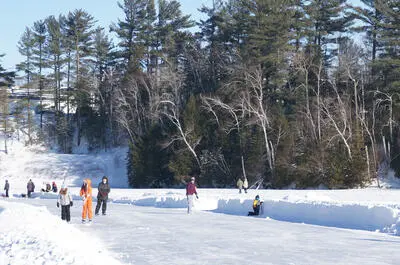 Skating path on Rawdon lake