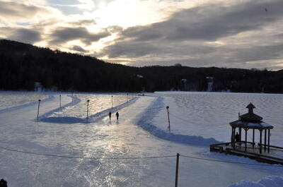 Ice rink on Lac Mercier