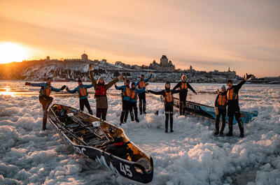 Ice canoeing experience