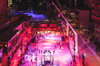 La patinoire de l’esplanade Tranquille