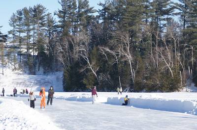 Patin, glissade et raquette - Lac Rawdon et parc des Chutes Dorwin