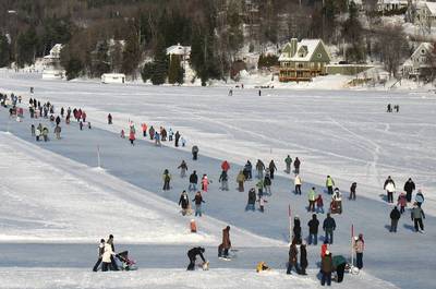 Patinoire sur le lac Beauport