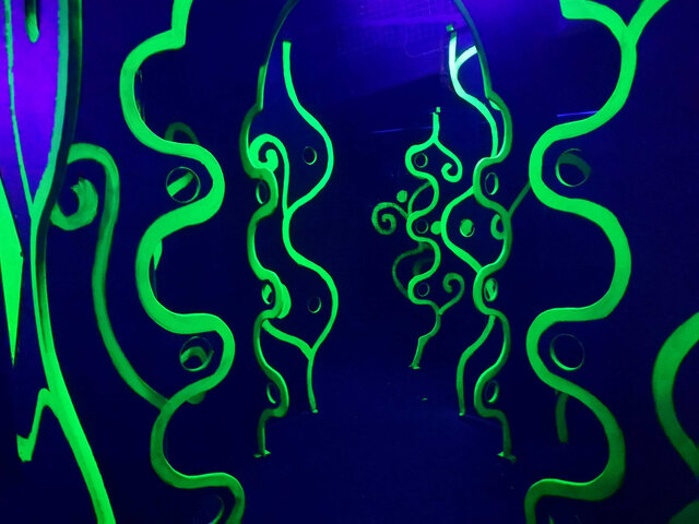 Laser Game Evolution (Ste-Catherine) - Décor vert&nbsp;&nbsp;&nbsp;&copy; Laser Game Évolution