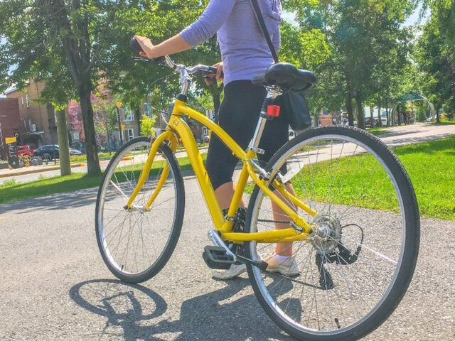 Vélo jaune&nbsp;&nbsp;&nbsp;&copy; Ville de Victoriaville