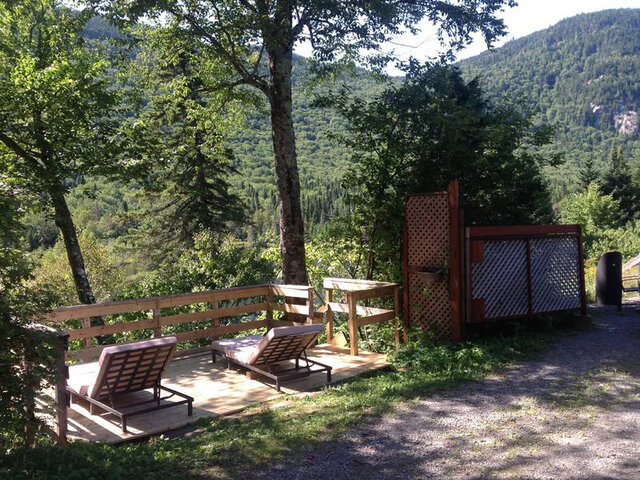 Terrasse vue sur lac