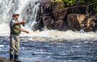 Accès aux zones de pêche au saumon&nbsp;&nbsp;&nbsp;&copy; J.Bélanger