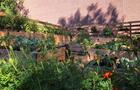 Jardin sur le toit du restaurant