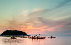 Kayak au Parc national du Bic au coucher du soleil