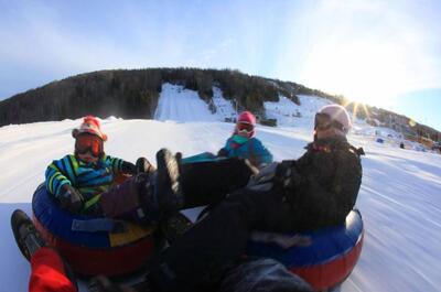 Mont Lac-Vert / Glissade sur neige