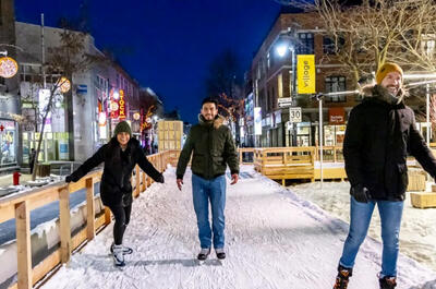 Place du Village en mode hivernal